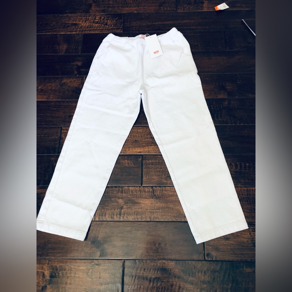 NWT Bayse White Denim Straight-Leg Pants